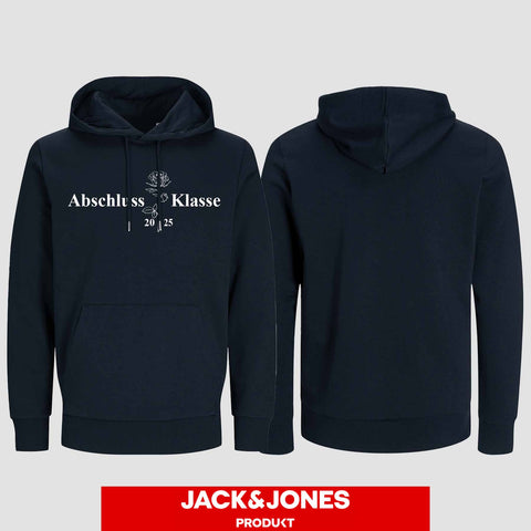 1019 "Abschluss Rose" Abschluss Hoodie by Jack&Jones einseitig bedruckt