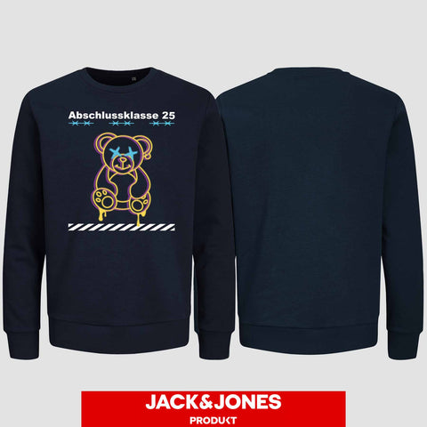 1014 "Teddy X" Abschluss Sweatshirt by Jack&Jones einseitig bedruckt