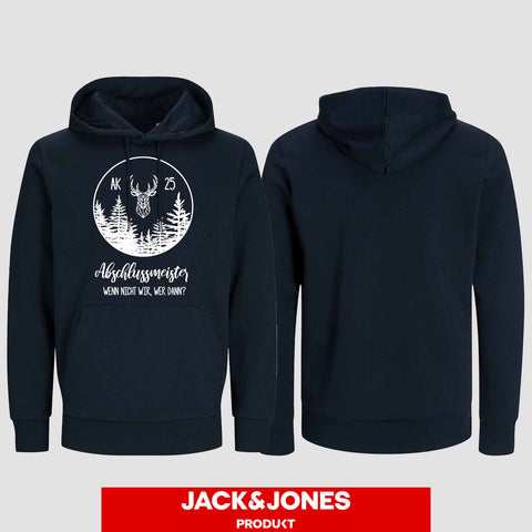 1018 "Abschlussmeister2" Abschluss Hoodie by Jack&Jones einseitig bedruckt