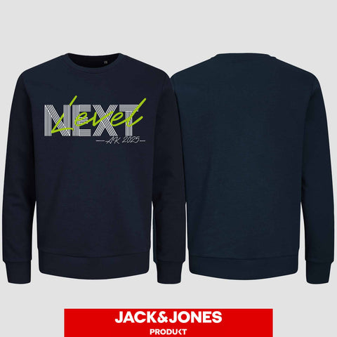 1045 "Next Level" Abschluss Sweatshirt by Jack&Jones einseitig bedruckt