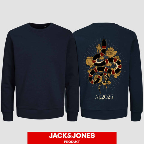 1042 "Snake" Abschluss Sweatshirt by Jack&Jones einseitig bedruckt