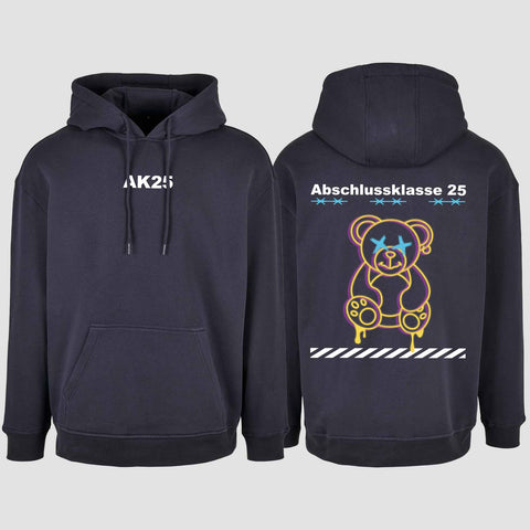 1016 "Teddy X" Abschluss Oversize Hoodie beidseitig bedruckt