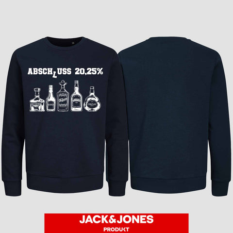 1039 "Abschluss 20,25%" Abschluss Sweatshirt by Jack&Jones einseitig bedruckt