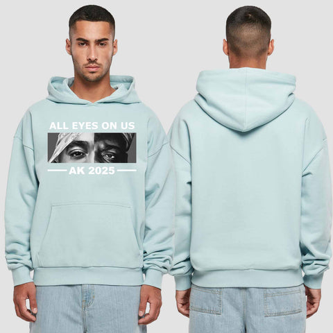 1022 "all Eyes" Abschluss Premium Oversize Hoodie einseitig bedruckt