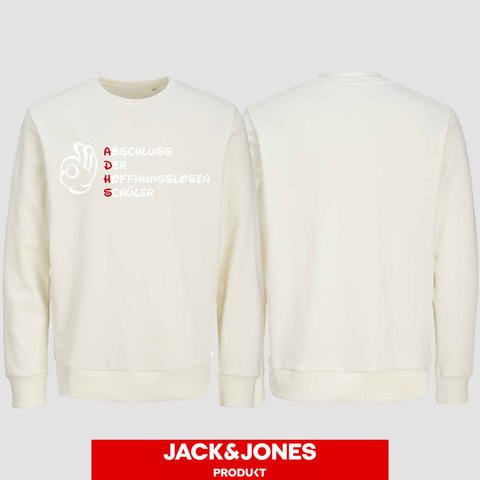 1011 "A.D.H.S" Abschluss Sweatshirt by Jack&Jones einseitig bedruckt