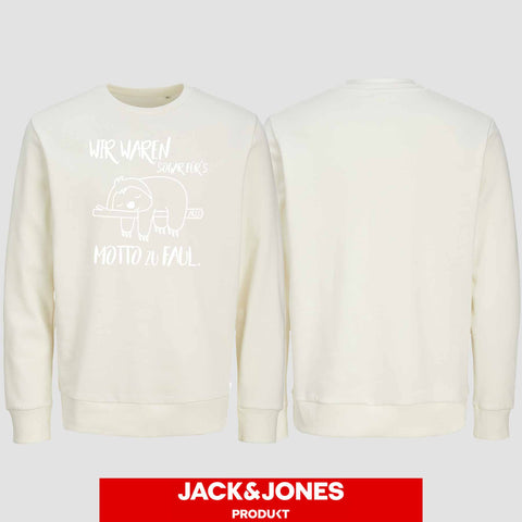 1010 "Zu Faul" Abschluss Sweatshirt by Jack&Jones einseitig bedruckt