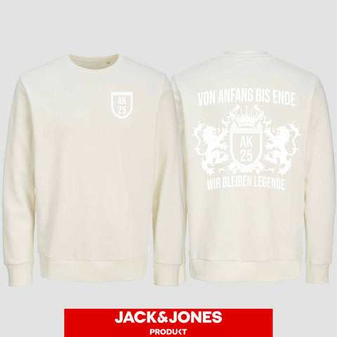 1023 "Anfang bis Ende" Abschluss Sweatshirt by Jack&Jones beidseitig bedruckt