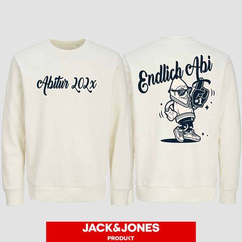 1060 "Endlich Abi" Abi Sweatshirt by Jack&Jones beidseitig bedruckt