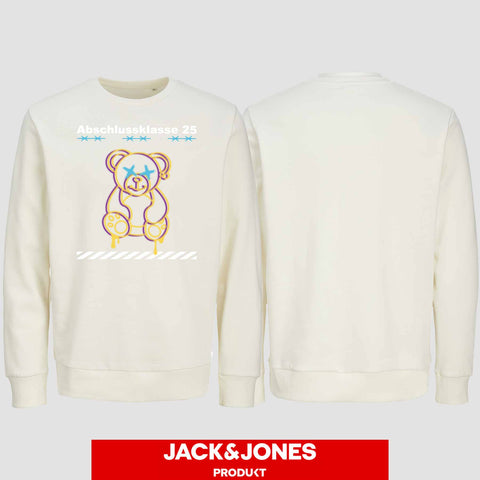 1014 "Teddy X" Abschluss Sweatshirt by Jack&Jones einseitig bedruckt