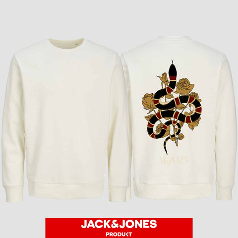 1042 "Snake" Abschluss Sweatshirt by Jack&Jones einseitig bedruckt