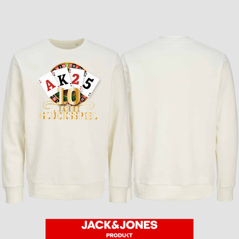 1009 "Glücksspiel" Abschluss Sweatshirt by Jack&Jones einseitig bedruckt