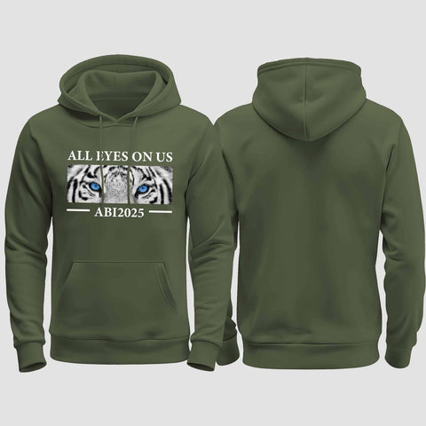 1021 "All Eyes Tiger" Abi regular College Hoodie einseitig bedruckt