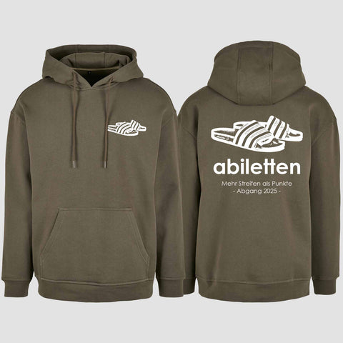 1006 "Abiletten" Abi Oversize Hoodie beidseitig bedruckt