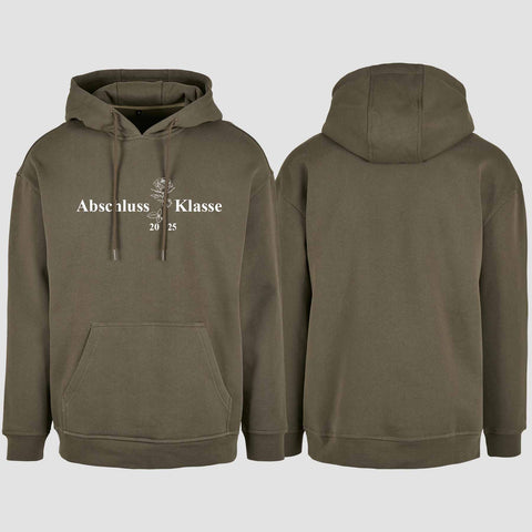 1019 "Rose" Abschluss Oversize Hoodie einseitig bedruckt