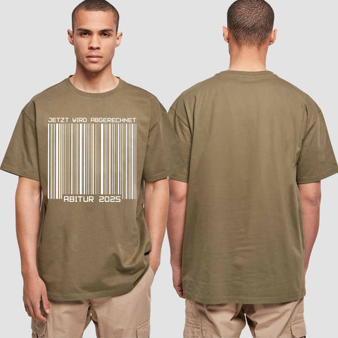 1025 "Barcode" Abi Oversize T-Shirt einseitig bedruckt