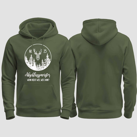 1018 "Abschlussmeister 2" Abschluss regular College Hoodie einseitig bedruckt