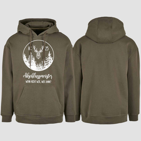 1018 "Abschlussmeister2" Abschluss Oversize Hoodie einseitig bedruckt