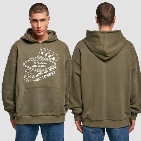 1012 "Abivegas" Abi Premium Oversize Hoodie einseitig bedruckt