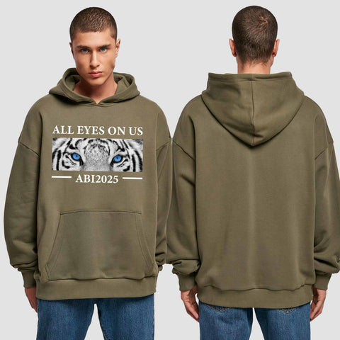 1021 "all Eyes Tiger" Abi Premium Oversize Hoodie einseitig bedruckt