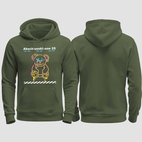 1014 "Teddy X" Abschluss regular College Hoodie einseitig bedruckt