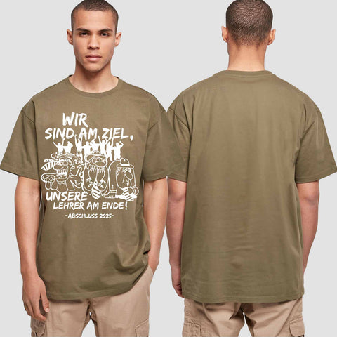 1044 "Lehrer am Ende" Abschluss Oversize T-Shirt einseitig bedruckt