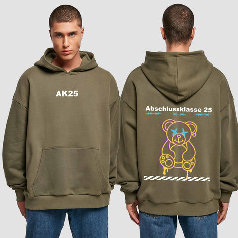 1016 "Teddy" Abschluss Premium Oversize Hoodie beidseitig bedruckt