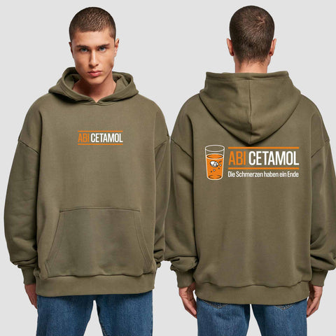 1002 "Abicetamol" Abi Premium Oversize Hoodie beidseitig bedruckt