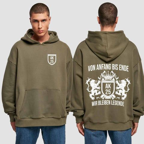 1023 "Legende" Abschluss Premium Oversize Hoodie einseitig bedruckt