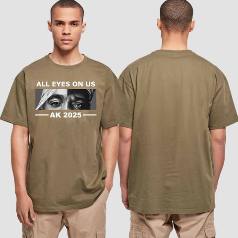 1022 "All Eyes on us" Abschluss Oversize T-Shirt einseitig bedruckt