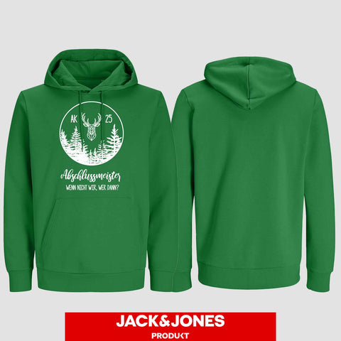 1018 "Abschlussmeister2" Abschluss Hoodie by Jack&Jones einseitig bedruckt