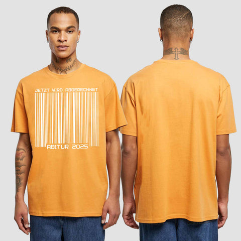 1025 "Barcode" Abi Oversize T-Shirt einseitig bedruckt