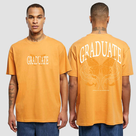 1052 "Graduate" Abi / Abschluss Oversize T-Shirt beidseitig bedruckt