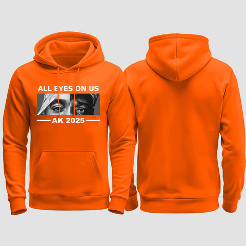 1022 "All Eyes on Us" Abschluss regular College Hoodie einseitig bedruckt