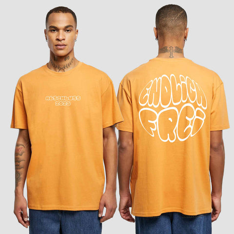 1036 "Endlich frei" Abschluss Oversize T-Shirt beidseitig bedruckt