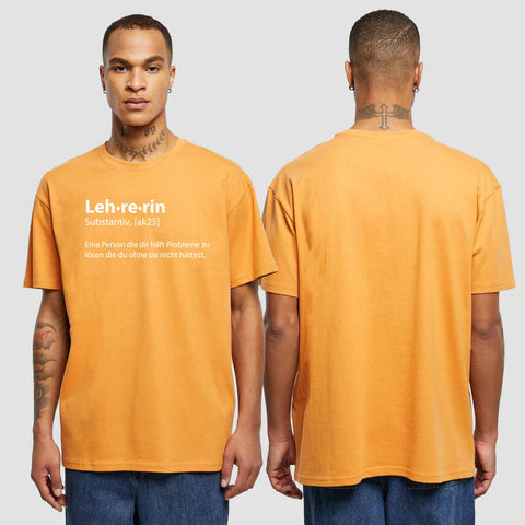 1050 "Definition Lehrerin" Abschluss Oversize T-Shirt einseitig bedruckt