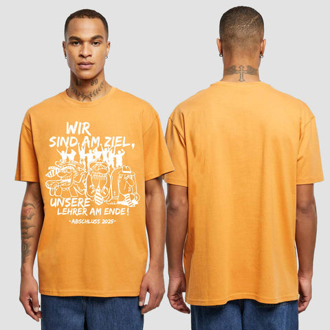 1044 "Lehrer am Ende" Abschluss Oversize T-Shirt einseitig bedruckt