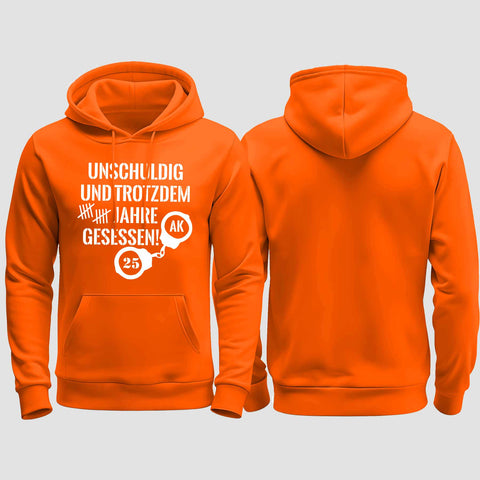 1008 "Unschuldig gesessen" Abschluss regular College Hoodie einseitig bedruckt