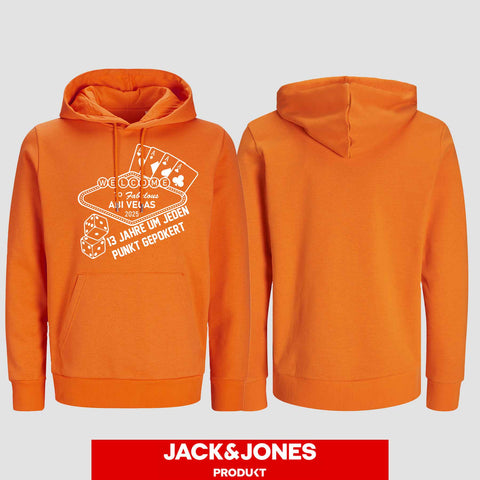 1012 "ABI VEGAS" Abi Hoodie by Jack&Jones einseitig bedruckt