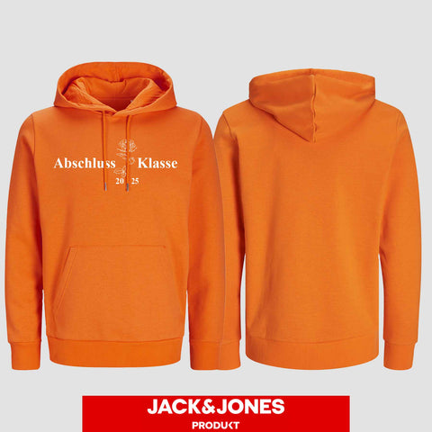 1019 "Abschluss Rose" Abschluss Hoodie by Jack&Jones einseitig bedruckt