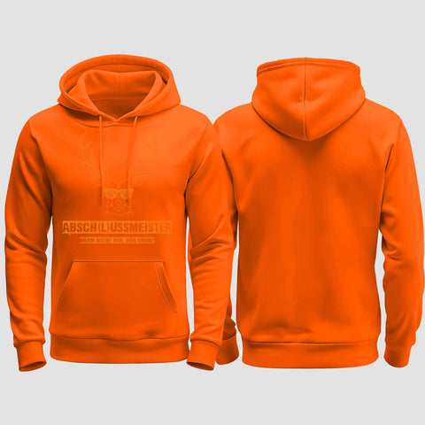 1013 "Abschlussmeister mit Brille" Abschluss regular College Hoodie einseitig bedruckt