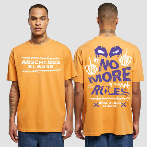 1051 "No more Rules" Abschluss Oversize T-Shirt beidseitig bedruckt