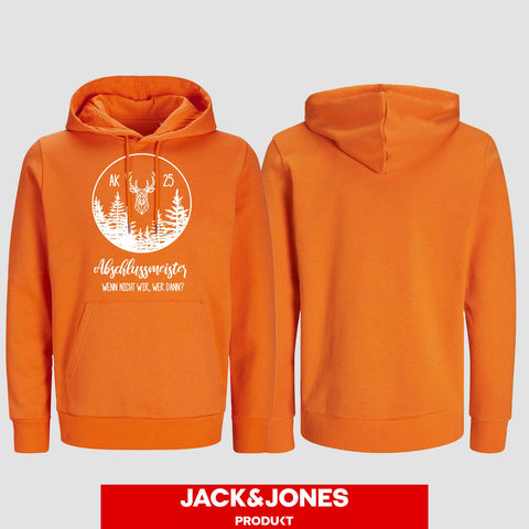 1018 "Abschlussmeister2" Abschluss Hoodie by Jack&Jones einseitig bedruckt