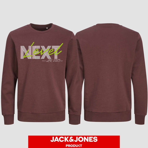 1045 "Next Level" Abschluss Sweatshirt by Jack&Jones einseitig bedruckt