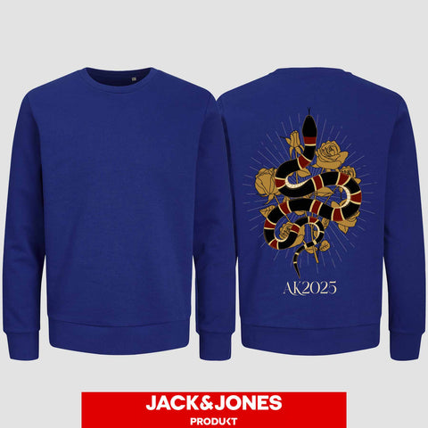 1042 "Snake" Abschluss Sweatshirt by Jack&Jones einseitig bedruckt