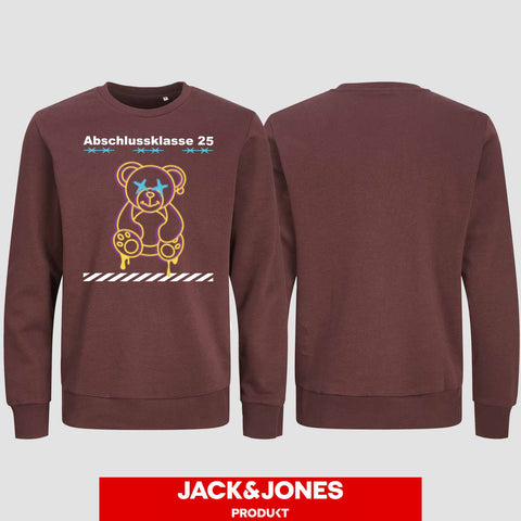 1014 "Teddy X" Abschluss Sweatshirt by Jack&Jones einseitig bedruckt