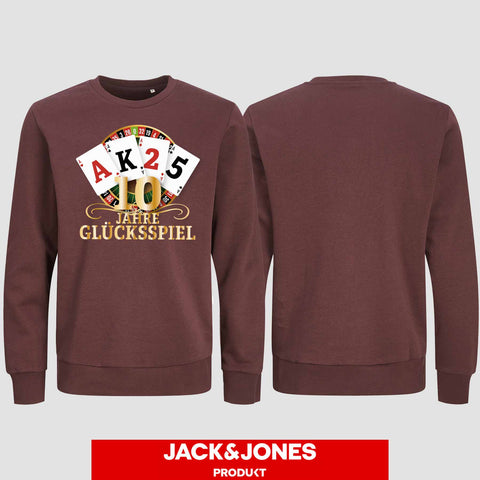 1009 "Glücksspiel" Abschluss Sweatshirt by Jack&Jones einseitig bedruckt