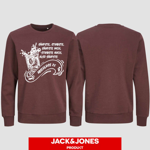 1048 "Säufste" Abschluss Sweatshirt by Jack&Jones einseitig bedruckt