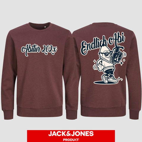 1060 "Endlich Abi" Abi Sweatshirt by Jack&Jones beidseitig bedruckt