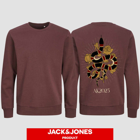 1042 "Snake" Abschluss Sweatshirt by Jack&Jones einseitig bedruckt