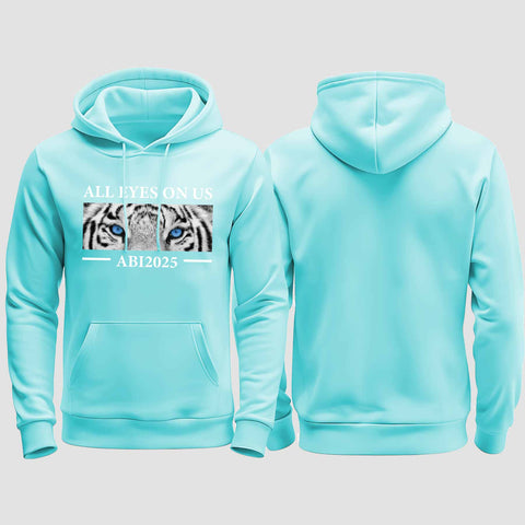 1021 "All Eyes Tiger" Abi regular College Hoodie einseitig bedruckt